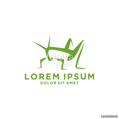 500x500 Grasshopper On The Field Geometric Figure Logo Grasshopper