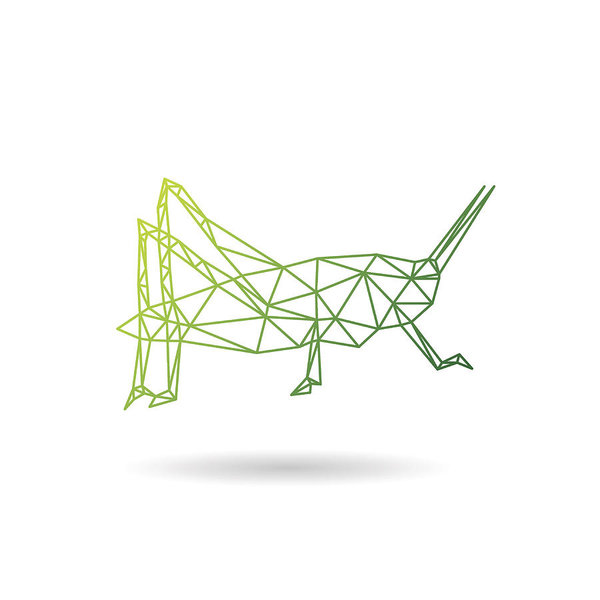 600x600 Grasshopper Abstract Isolated On A White Backgrounds, Vector