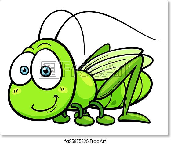 560x470 Free Art Print Of Grasshopper Vector Illustration Of Cartoon
