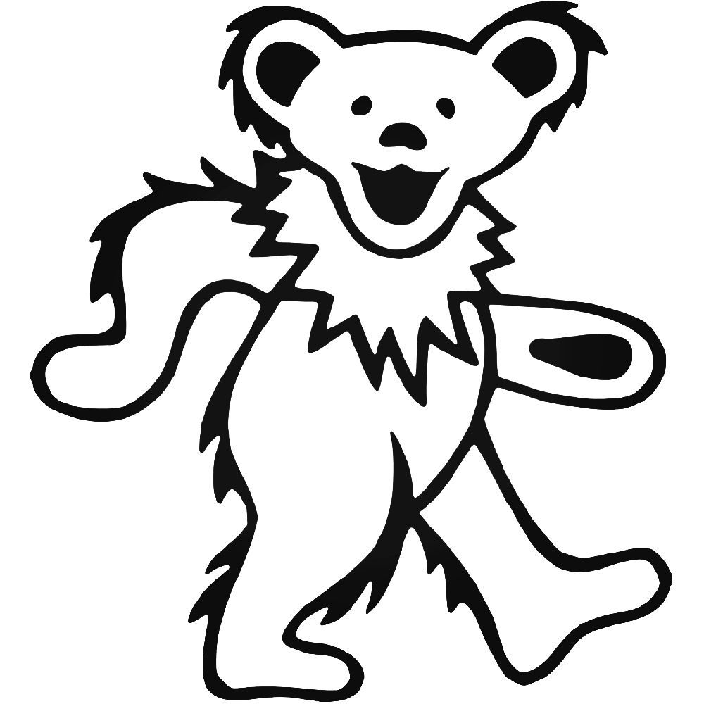 1000x1000 Grateful Dead Dancing Bear Silhouette