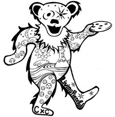 236x240 Grateful Dead Bear Coloring Pages