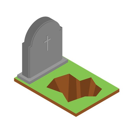 450x450 Grave Icon Isometric Of Grave Vector Icon For Web Design Isolated