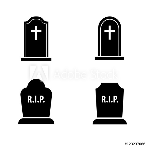 500x500 Grave Vector Icon Set