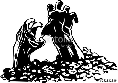 500x352 Rising From The Grave Vector Illustration Stock Image And Royalty