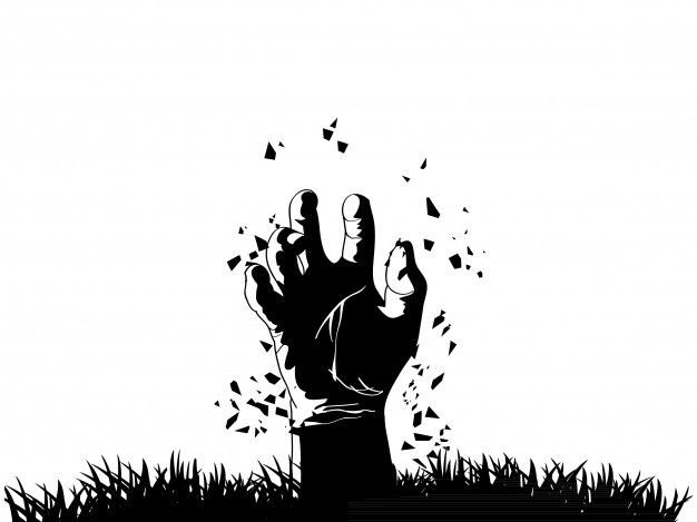 626x469 Zombie Hand Coming Out From Grave Vector Premium Download