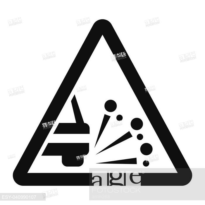 701x700 Loose Chippings And Gravel Line Icon, Traffic And Road Sign