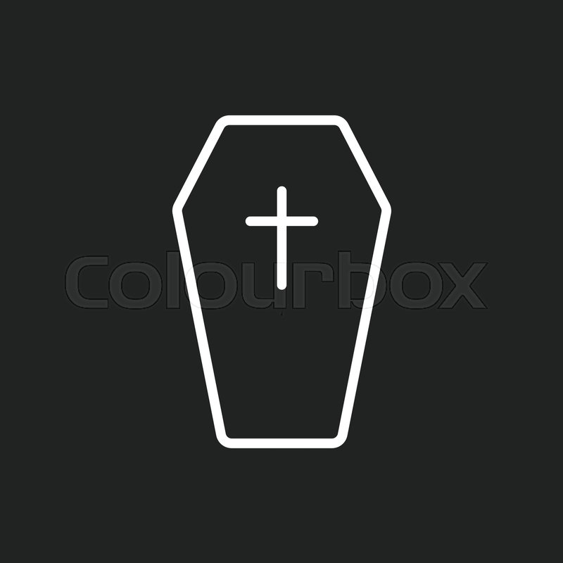 800x800 Halloween Grave Icon In Line Style Stock Vector Colourbox