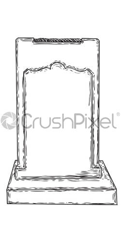 250x500 Tomb Stone Drawing Grave For Dead As Halloween Tombstones Prop