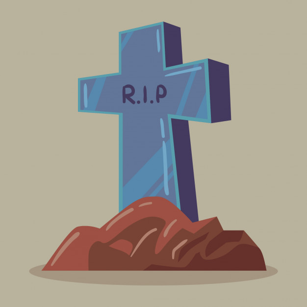 626x626 Vector Illustration Halloween Character Gravestone Vector