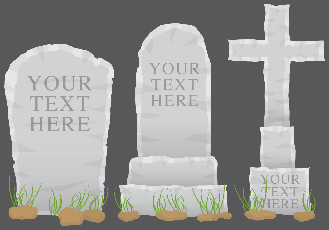 1400x980 Gravestone Free Vector Art