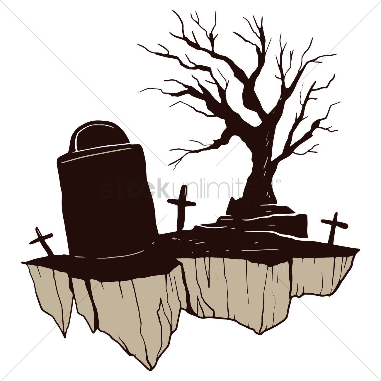 1300x1300 Graveyard Vector Image