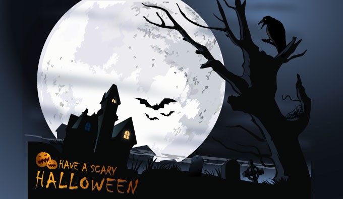 680x395 Scary Graveyard Vector Vectorish