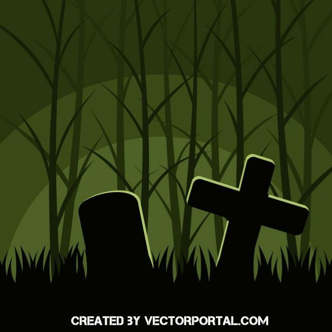 660x660 Tombstones On The Graveyard Vector Image Halloween Vectors