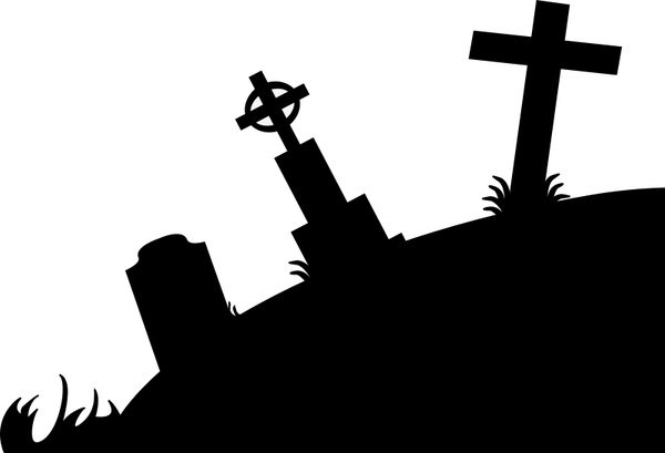 600x409 Graveyard Silhouette Free Vector In Open Office Drawing