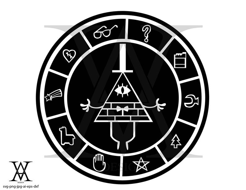 794x613 Gravity Falls Bills Vector Clipart Instant Download Etsy