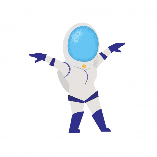 626x626 Walking Female Astronaut Gravity, Explorer, Mission Vector Free
