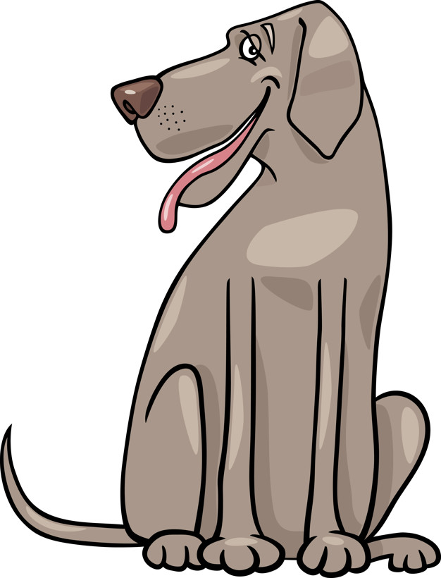 626x820 Great Dane Dog Cartoon Illustration Vector Premium Download