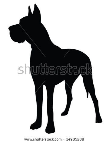 360x470 Great Dane Vector Illustration Silhouettevector Animals Dog