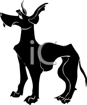 292x350 Picture Of A Great Dane In A Vector Clip Art Illustration