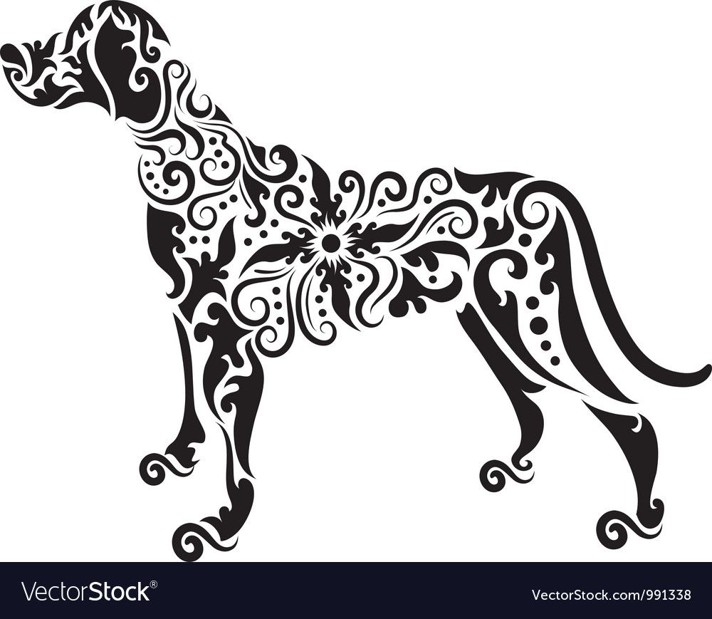 1000x869 Great Danes And Such Art Deco Tattoo, Dog