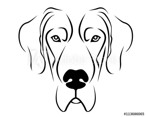 500x400 Dog Breed Line Art Logo