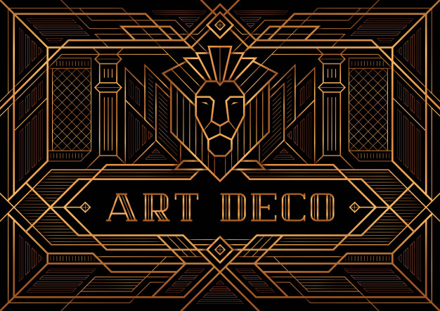 626x442 The Great Gatsby Deco Style Vector Vector Premium Download