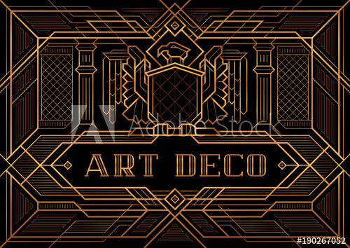 500x354 The Great Gatsby Style Vector, Abstract Eagle Geometric Patterned
