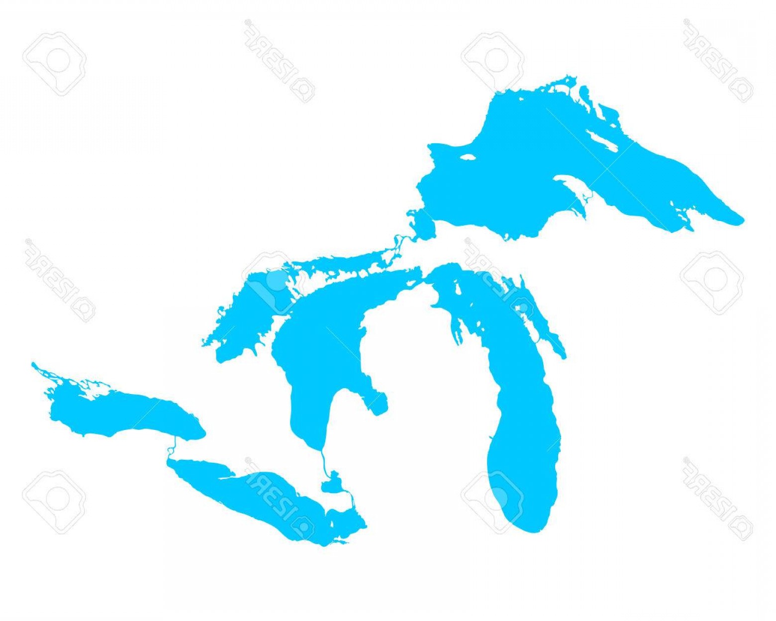 1560x1248 Photostock Vector Map Of Great Lakes Soidergi