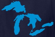 190x129 The Great Lakes Design Michigan Silhouette Vector Kids' T Shirt