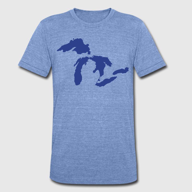 800x800 The Great Lakes Design Michigan Silhouette Vector Unisex Tri Blend