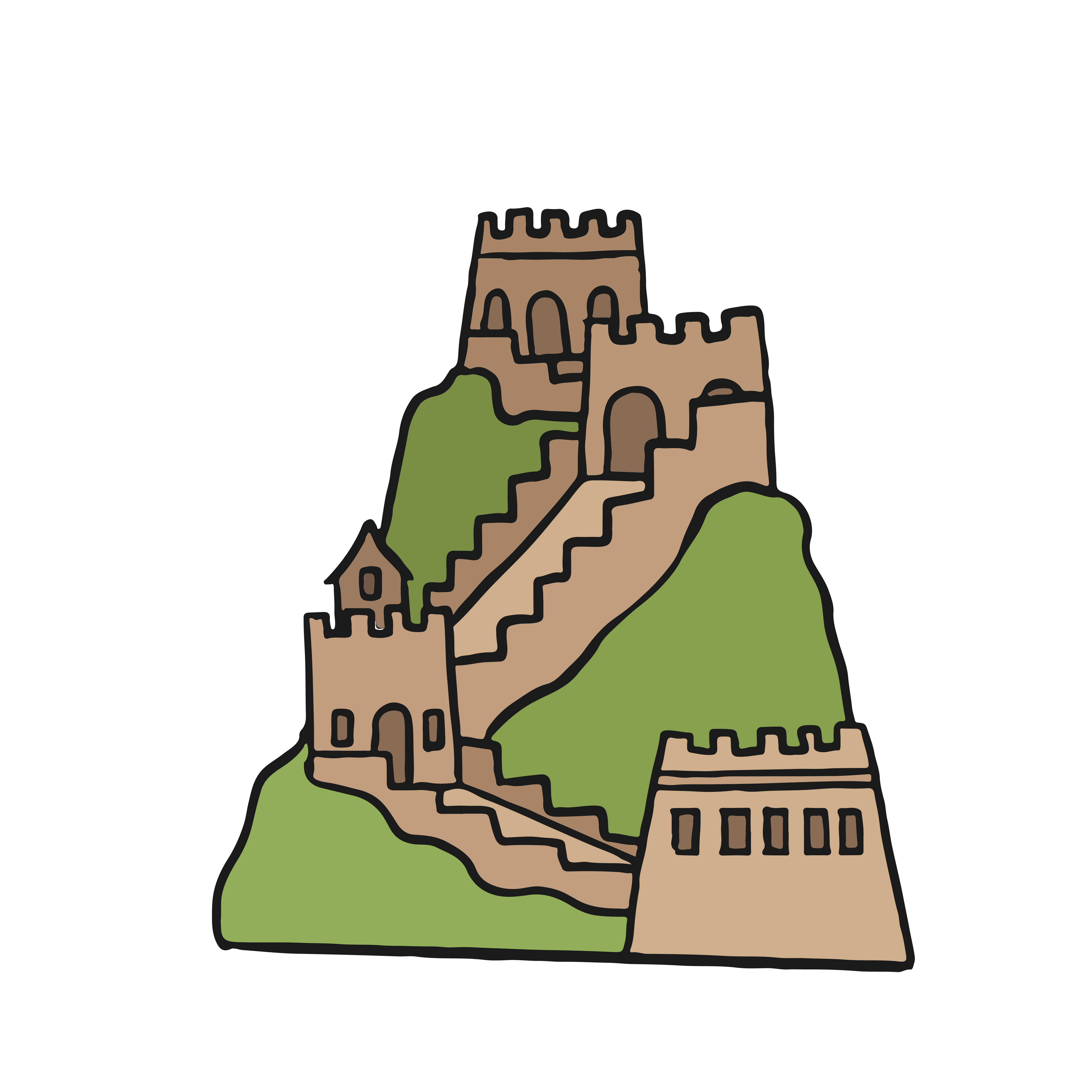 Great Wall Of China Vector at Vectorified.com | Collection of Great ...