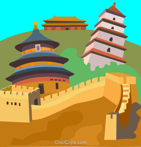 Great Wall Of China, Royalty Free Vector Clip Art Illustration 458x480 Great Wall Of China, Royalty Free Vector Clip Art Illustration
