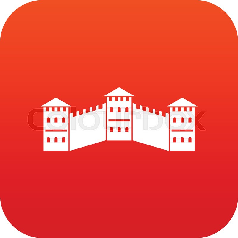 Great Wall Of China Icon Digital Red Stock Vector Colourbox 800x800 Great Wall Of China Icon Digital Red Stock Vector Colourbox