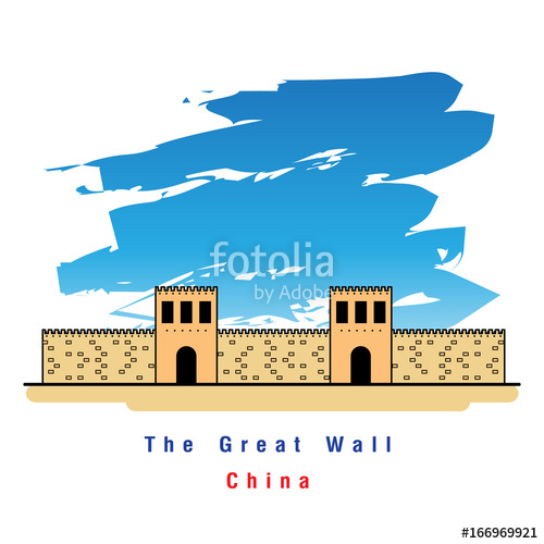 Illustrator Of Great Wall Of China Vector Illustration Stock 500x500 Illustrator Of Great Wall Of China Vector Illustration Stock