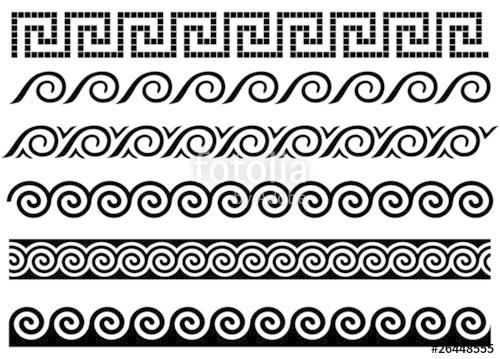 500x359 Meander And Wave Ancient Greek Ornament Stock Image And Royalty