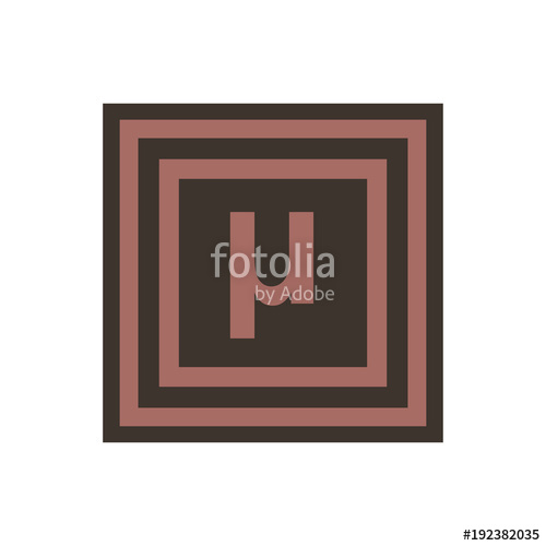 500x500 Vector Symbol Of Small Letter Mu From The Greek Alphabet Stock
