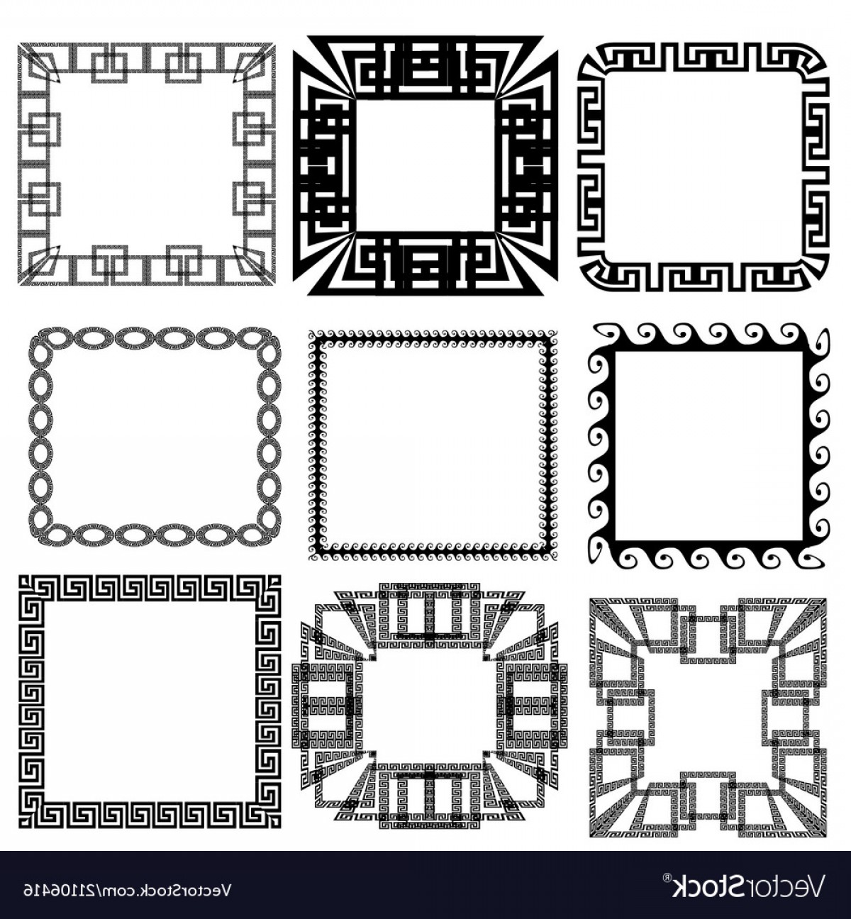 1200x1296 Greek Key Border Vector Newwaysys