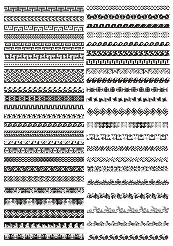 595x842 Greek Border Free Vector Cdr Download