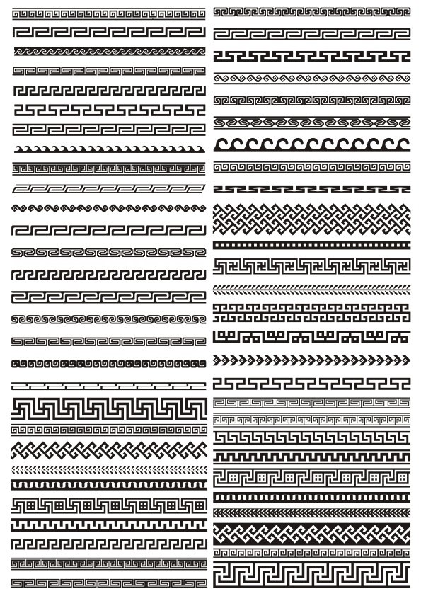 595x842 Greek Border Vector Pattern Free Vector Cdr Download