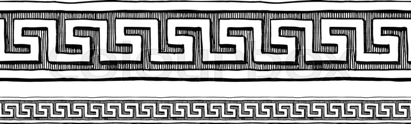800x241 Meander, Old Greek Border Ornament In Stock Vector Colourbox