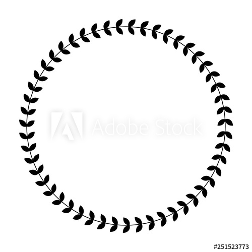 Greek Round Frame With Olive Tree Leaves Typical Egyptian 500x500 Greek Round Frame With Olive Tree Leaves Typical Egyptian