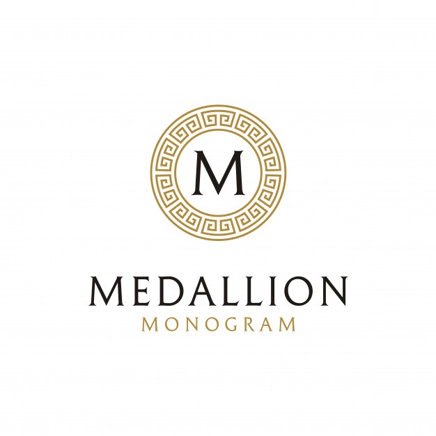 Initial Logo Design With Ancient Greek Circle Border Frame Vector 626x626 Initial Logo Design With Ancient Greek Circle Border Frame Vector