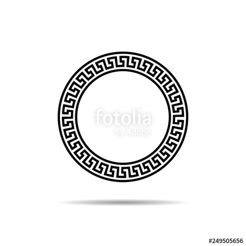 Greek Circle Frame With Seamless Meander Pattern Stock Image 500x500 Greek Circle Frame With Seamless Meander Pattern Stock Image