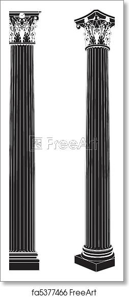 253x581 Free Art Print Of Greek Corinthian Column Greek Corinthian Column