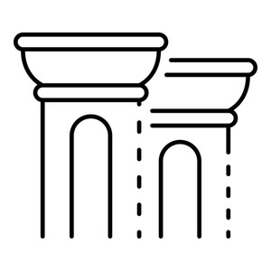 300x300 Greek Column Icon Outline Greek Column Vector Icon For Web Design