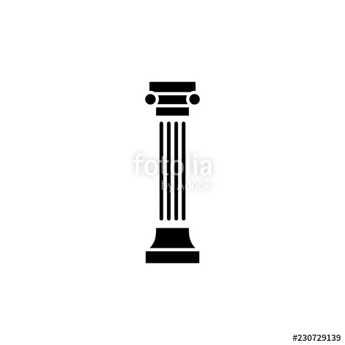 500x500 Greek Ionic Column Vector Icon Stock Image And Royalty Free