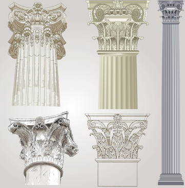 361x368 Greek Column Free Vector Download