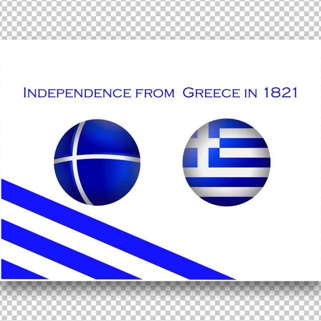 640x640 Greek Flag Vector, Background, Festival, Party Background Image