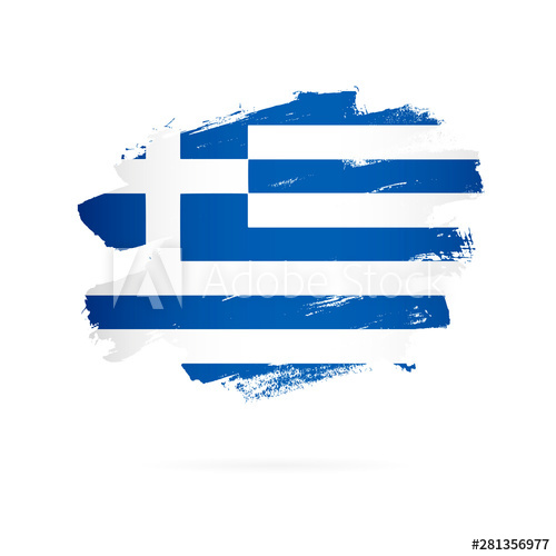 500x500 Greek Flag Vector Illustration On White Background