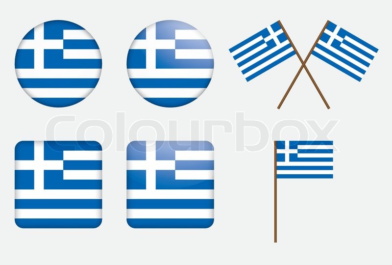 800x540 Badges With Flag Of Greece Vector Stock Vector Colourbox